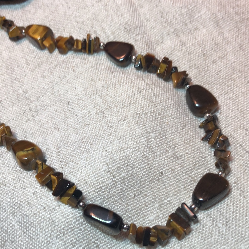 Beautiful Tiger eyes necklace 18-20”